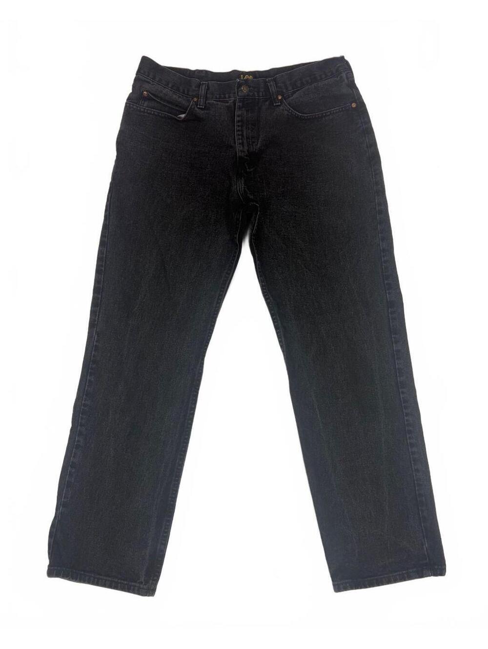Baggy Lee Men's 36x32 Faded Black Relaxed Fit Straight Leg 100% Cotton Jeans